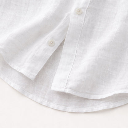 Men's Cotton Linen Button Up Beach Shirt