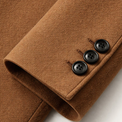 Men's Double Breasted Long Trench Coat