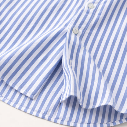 Men's Slim Fit Striped Dress Shirt Lightweight