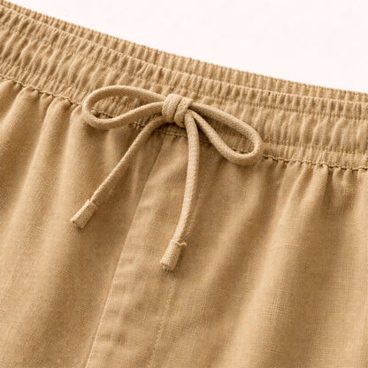 Men's Linen Beach Shirt Pants Set Lightweight