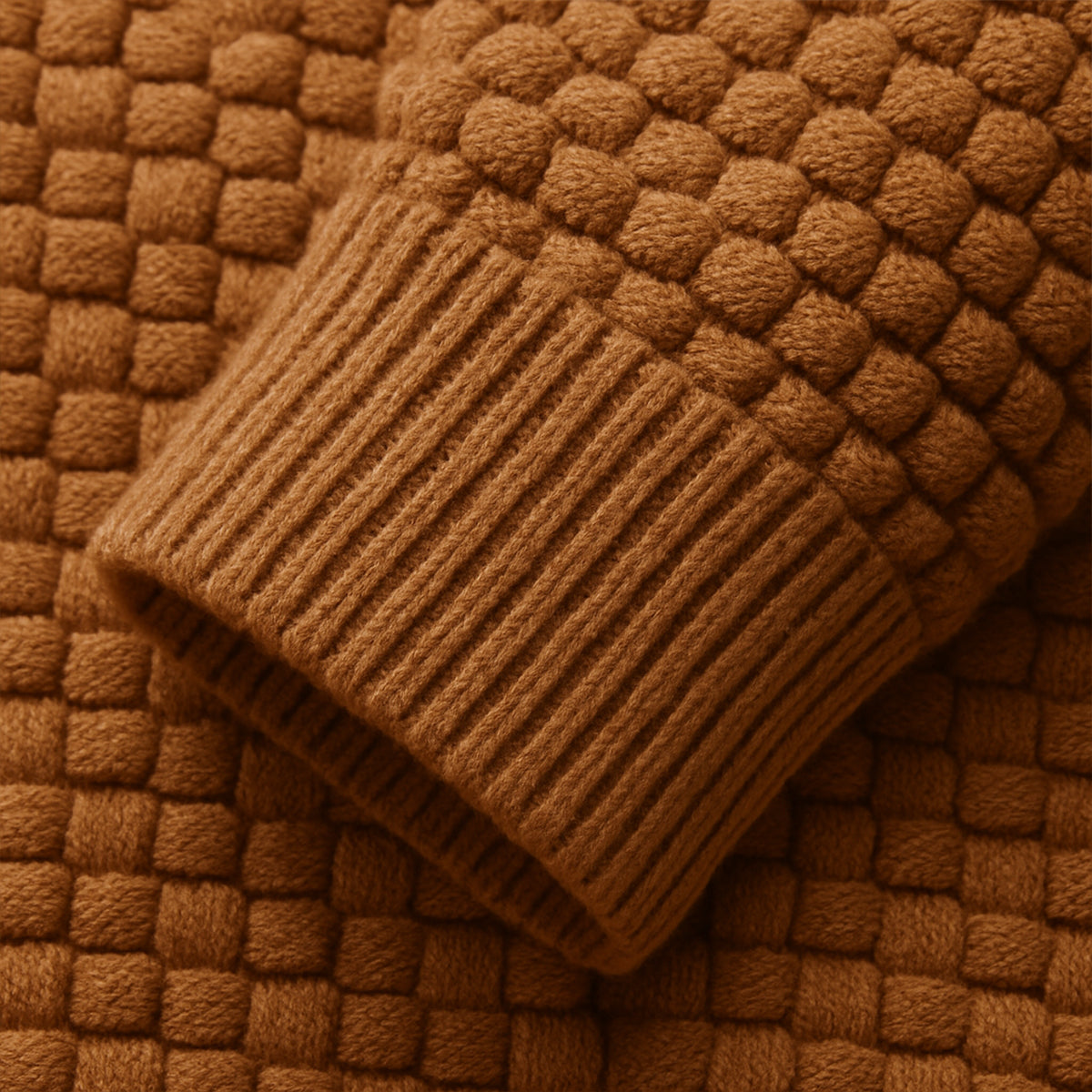 Men's Textured Quarter Zip Knit Sweater