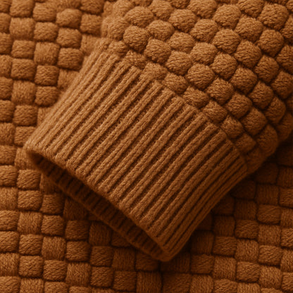 Men's Textured Quarter Zip Knit Sweater