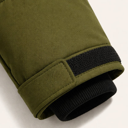 Men's Warm Puffer Coat Hooded Winter Zipper Pockets