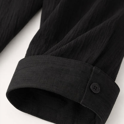Men's Slim Fit Dress Shirt Black Cotton