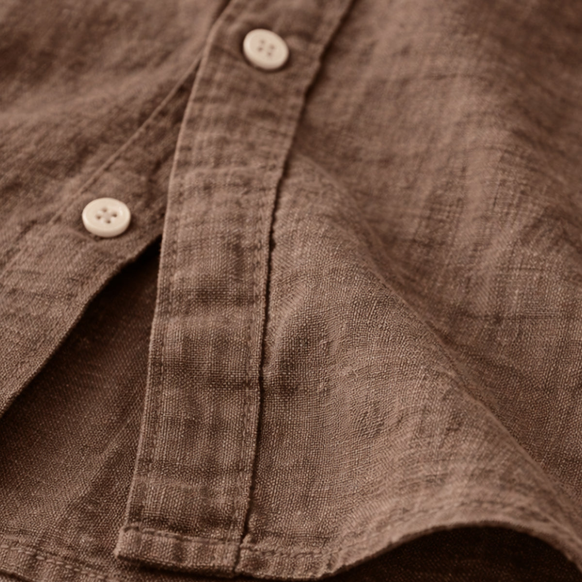 Men's Cotton Linen Shirt Lightweight Stand Collar