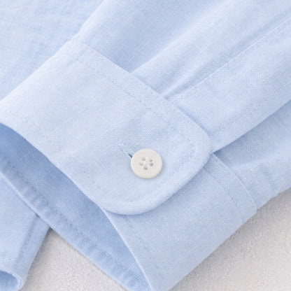 Men's Cotton Linen Button Up Shirt Lightweight