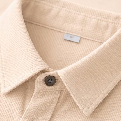 Men's Corduroy Shirt Solid Color Casual