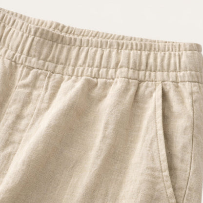 Men's Linen Beach Shirt And Pants Set