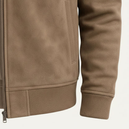 Men's Suede Jacket Autumn Brown