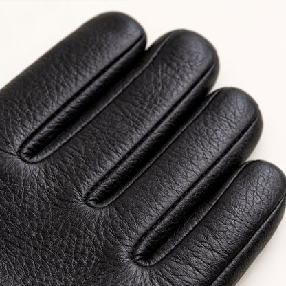 Men's Leather Wool Lined Driving Gloves