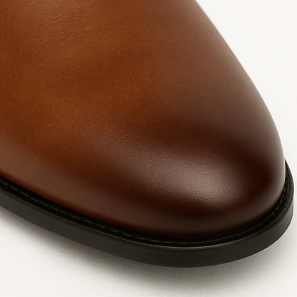 Cortona Men's Chelsea Boots Zip Ankle Leather Black