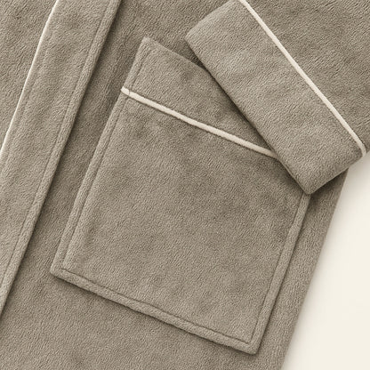 Men's Hooded Long Bathrobe Cotton With Belt
