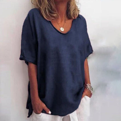 Women's Loose Fit Scoop Neck Blouse