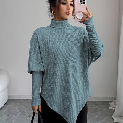 Image of Mackenzie | Women's Turtleneck Poncho Sweater