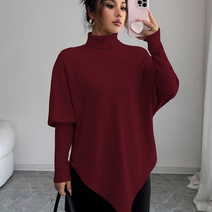 Image of Mackenzie | Women's Turtleneck Poncho Sweater