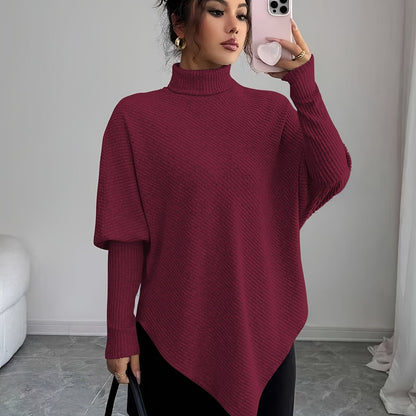 Image of Mackenzie | Women's Turtleneck Poncho Sweater