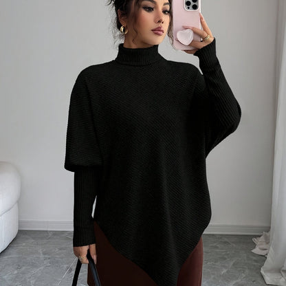 Image of Mackenzie | Women's Turtleneck Poncho Sweater