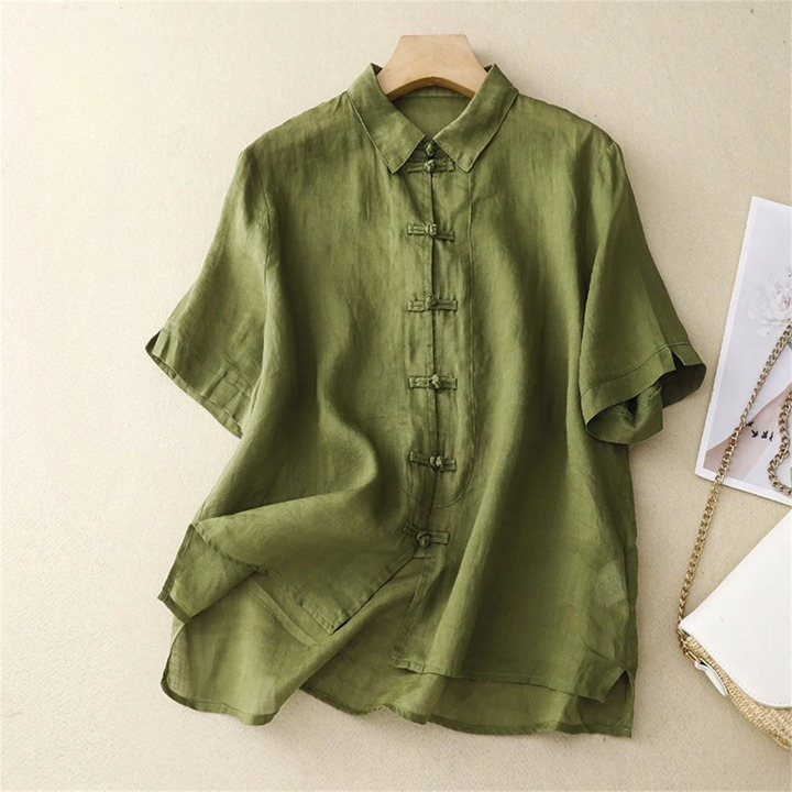 Women's Linen Summer Blouse - VibreMode