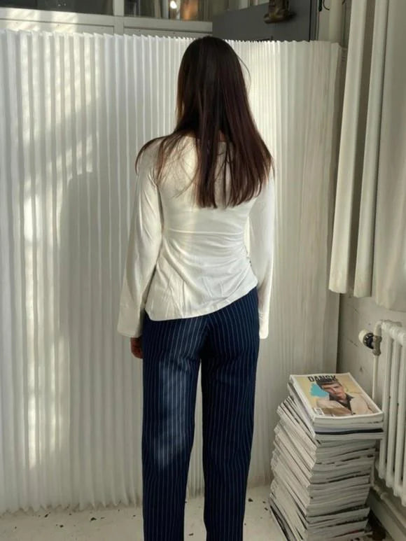 Women's Long Sleeve Tie Front