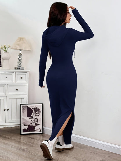 Fitted Long Sleeve Party Dress