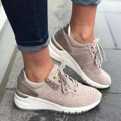 Ladies Lace-Up Platform Shoes