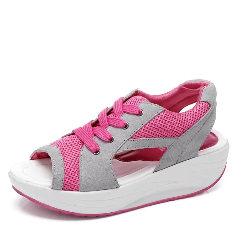 Comfortable Women's Mesh Sandals Chunky Heel Casual Shoes