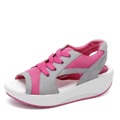Comfortable Women's Mesh Sandals Chunky Heel Casual Shoes