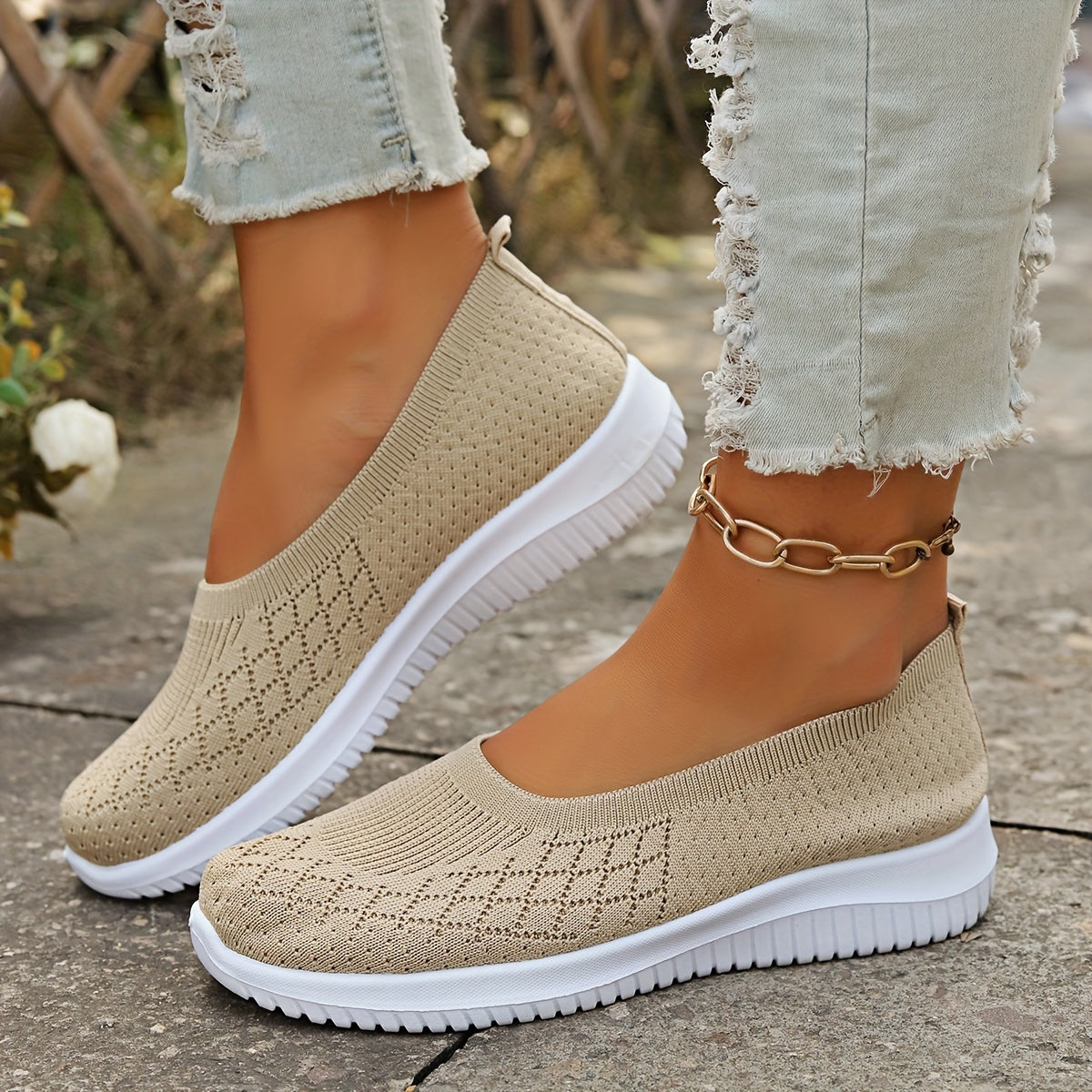 Breathable Slip On Shoes Anti Slip