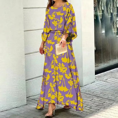 Vibrant Floral Long Summer Dress