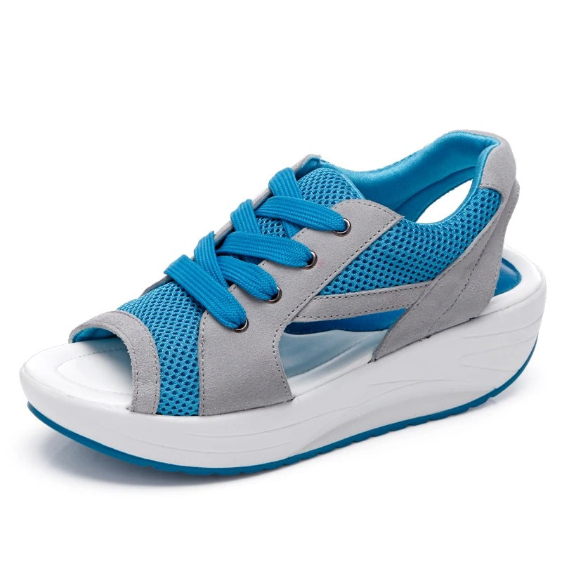 Comfortable Women's Mesh Sandals Chunky Heel Casual Shoes - VibreMode