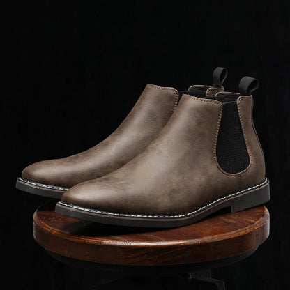 Men's Ankle Boots Elastic Side Panels