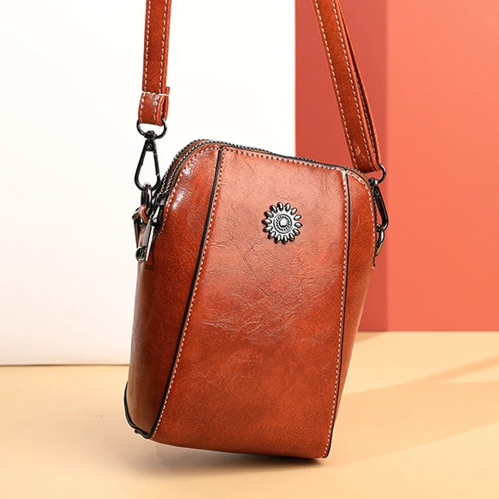 Women's Shoulder Bag Leather Stylish Brown