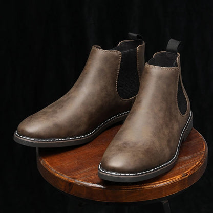Men's Ankle Boots Elastic Side Panels