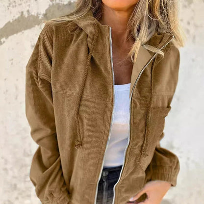 Women's Hooded Zipper Jacket Casual Everyday