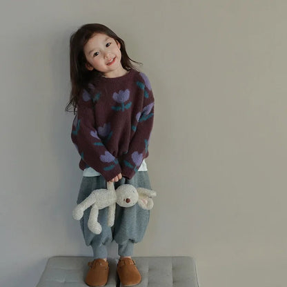 Kids Floral Sweater