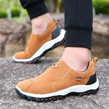 Comfortable Mens Hiking Shoes Arch Support Walking Loafers