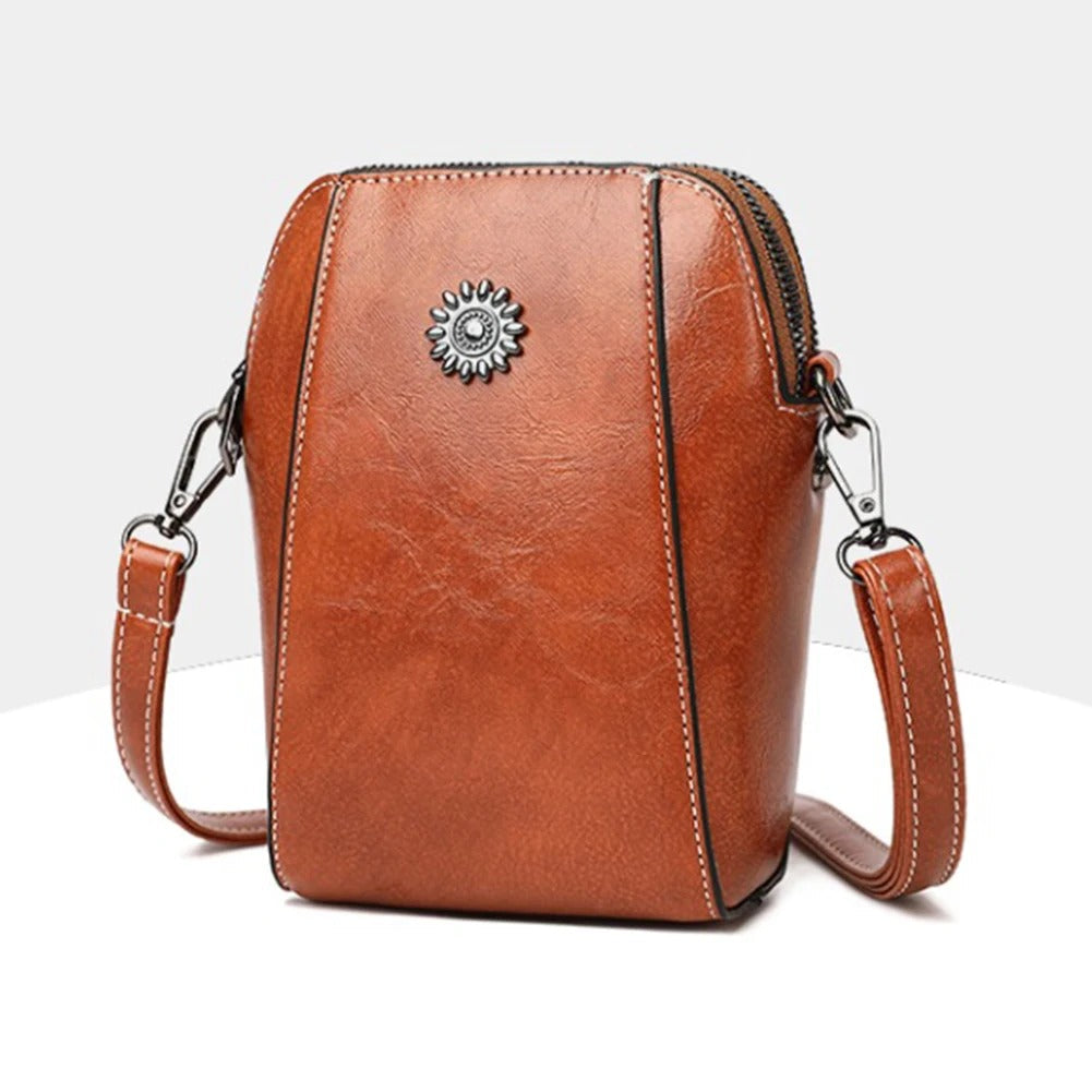 Women's Shoulder Bag Leather Stylish Brown