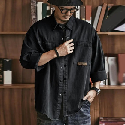 Mens Vintage Button Up Shirt