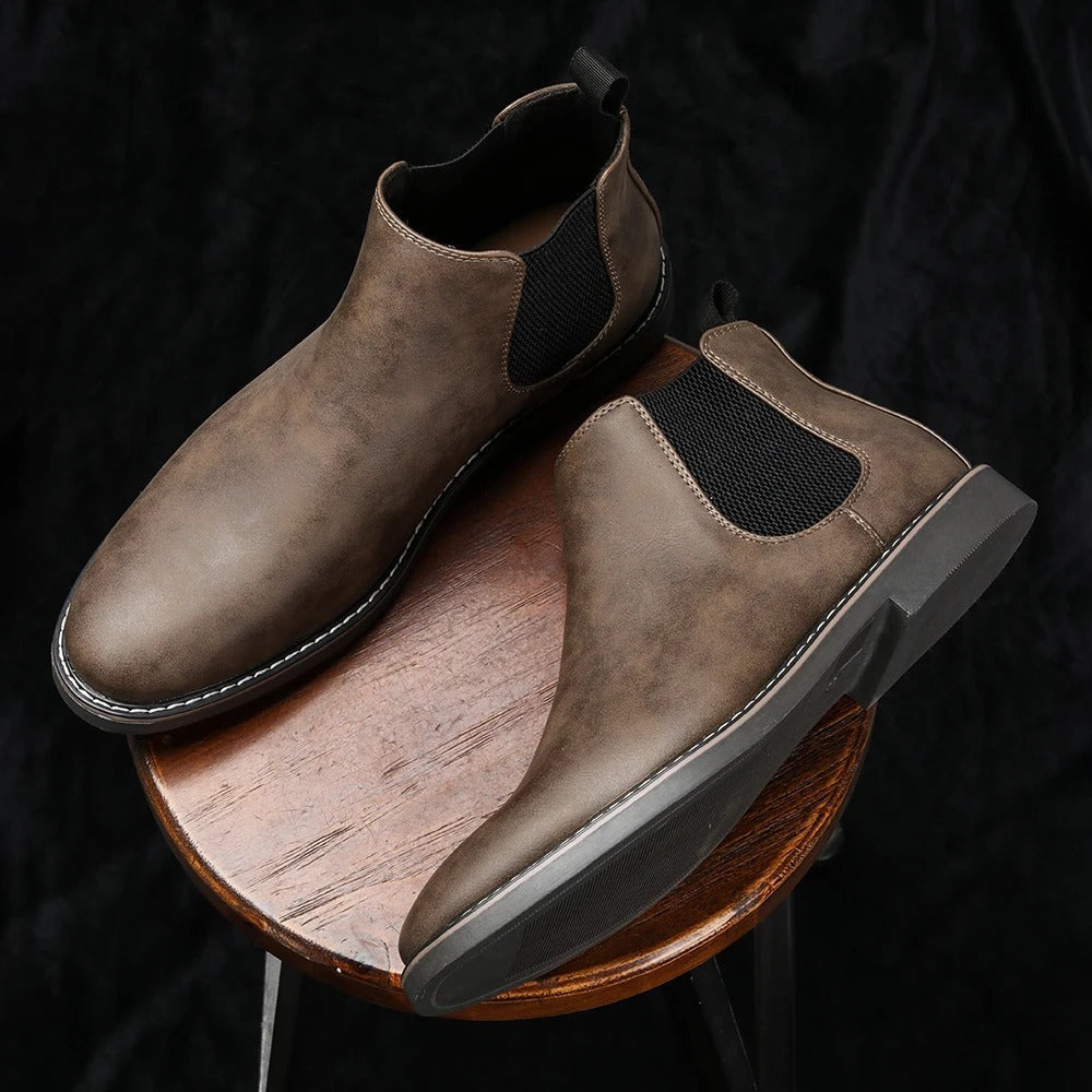 Men's Ankle Boots Elastic Side Panels