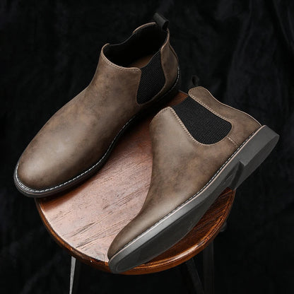Men's Ankle Boots Elastic Side Panels