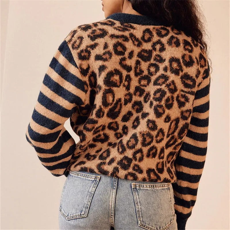 Wild Leopard Crew Neck Sweater