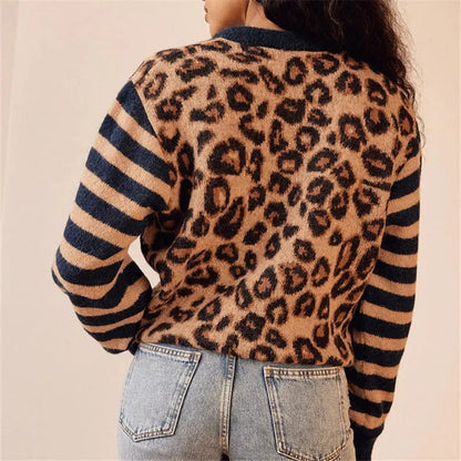 Wild Leopard Crew Neck Sweater