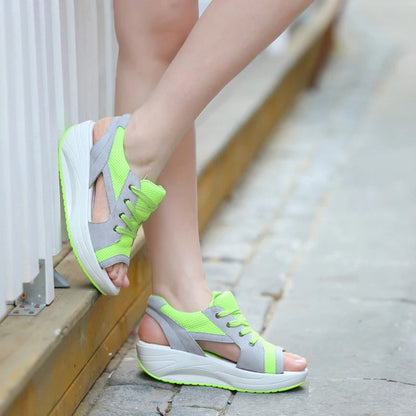 Comfortable Women's Mesh Sandals Chunky Heel Casual Shoes