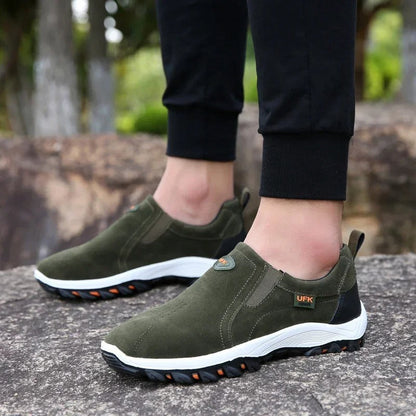 Comfortable Mens Hiking Shoes Arch Support Walking Loafers