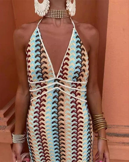 Women's Crochet Beach Wedding Guest Dress