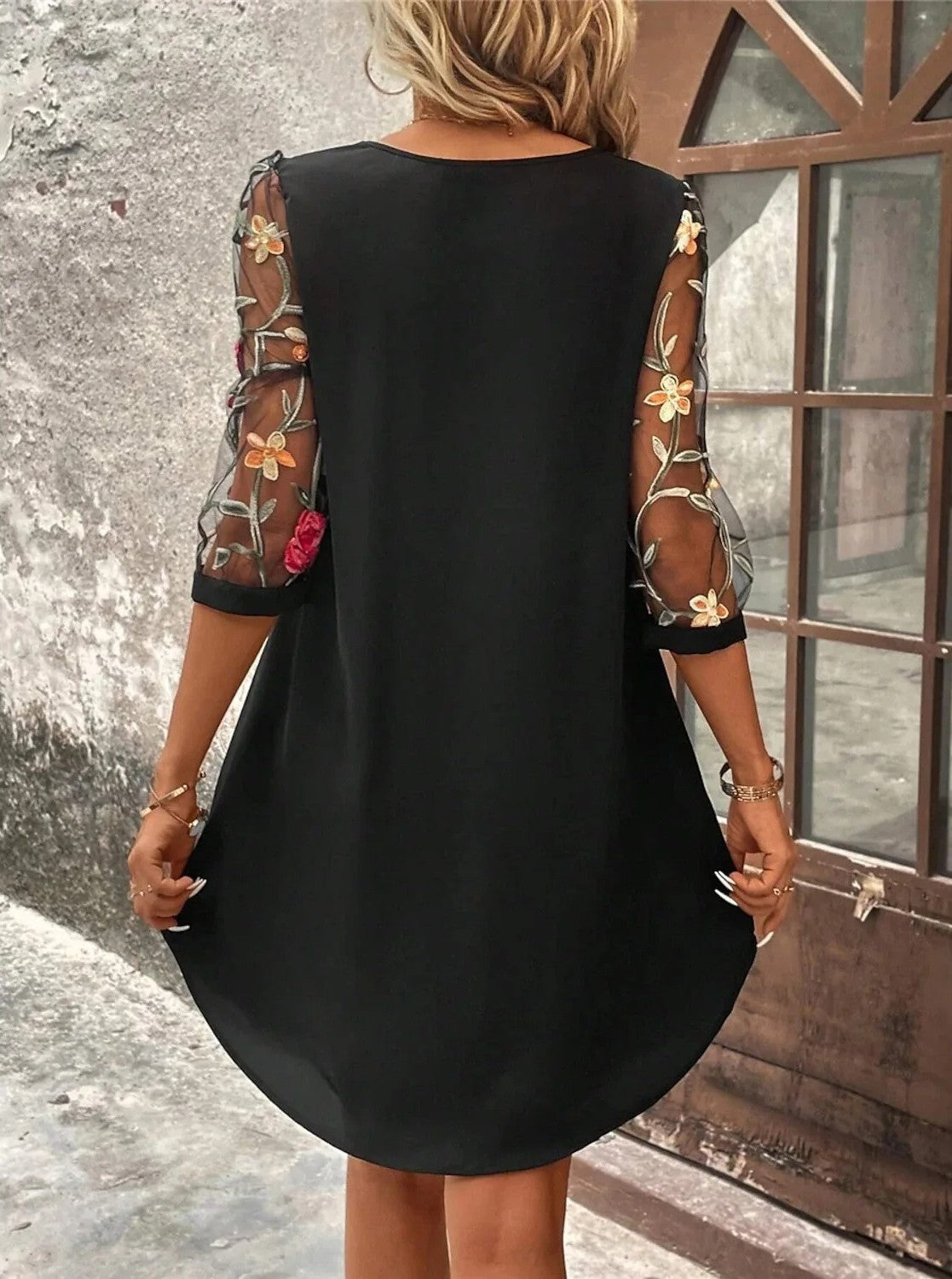 Ladies Floral Short Sleeve Dress