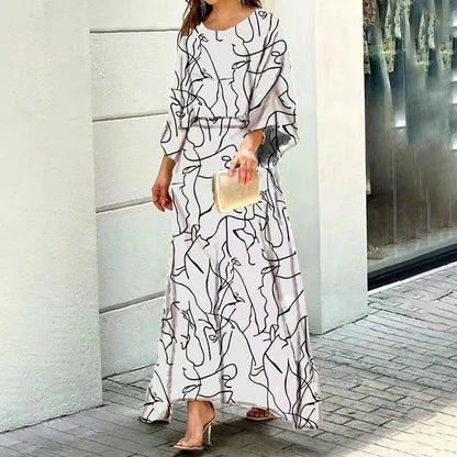 Vibrant Floral Long Summer Dress