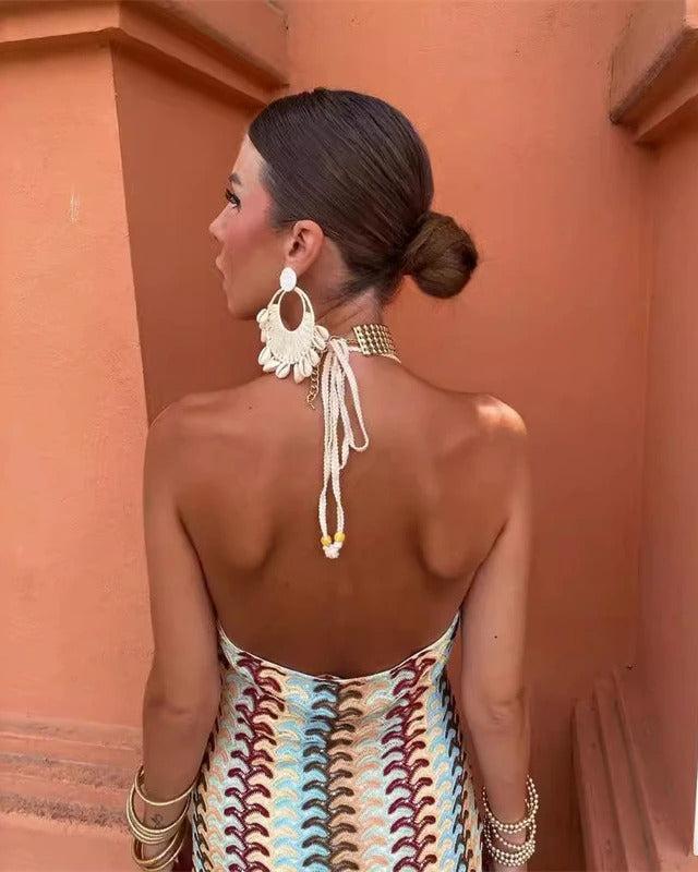 Women's Crochet Beach Wedding Guest Dress