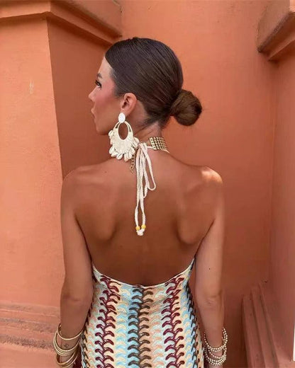 Women's Crochet Beach Wedding Guest Dress