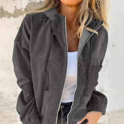 Women's Hooded Zipper Jacket Casual Everyday